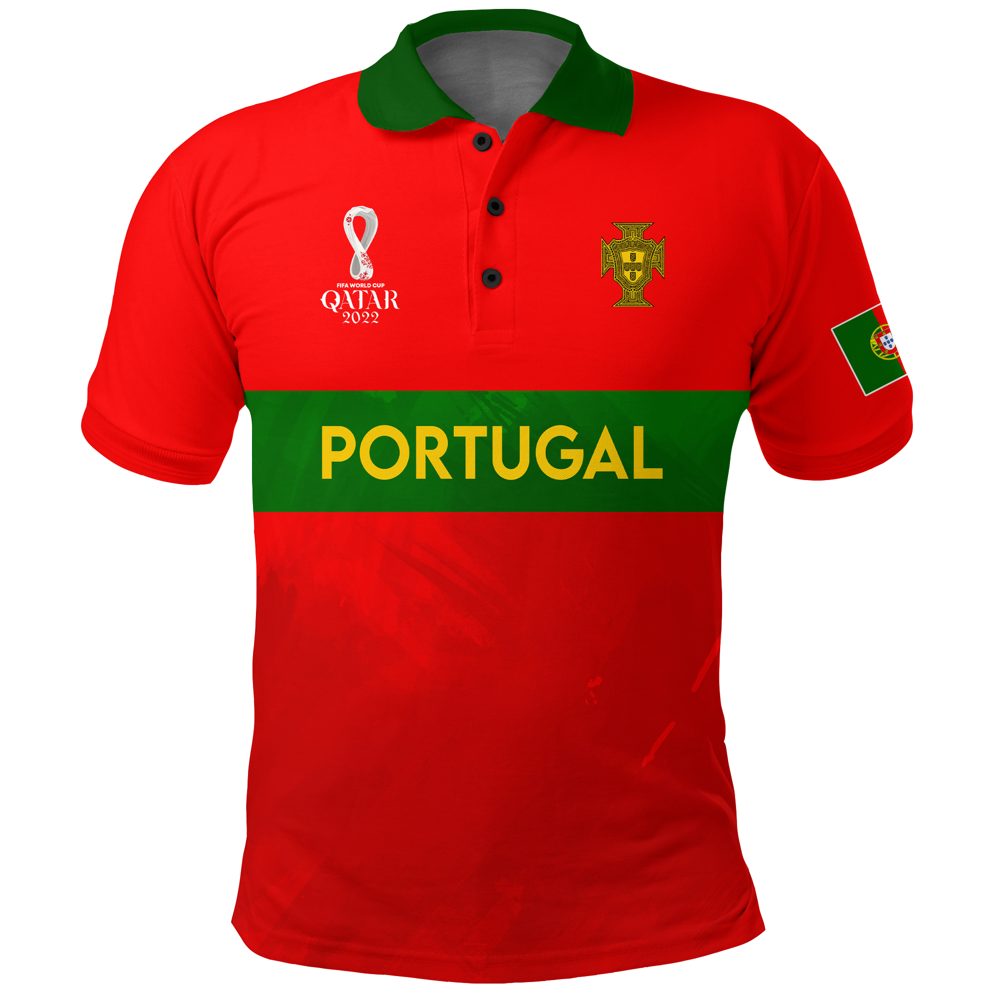 Custom Portugal Polo Shirt Football 2022 LT2