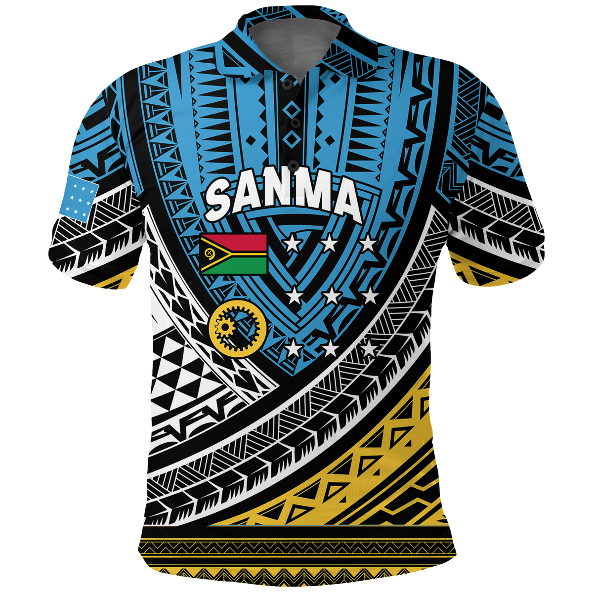 Custom Vanuatu Sanma Province Tribal Pattern Polo Shirt LT12 - Wonder Print Shop