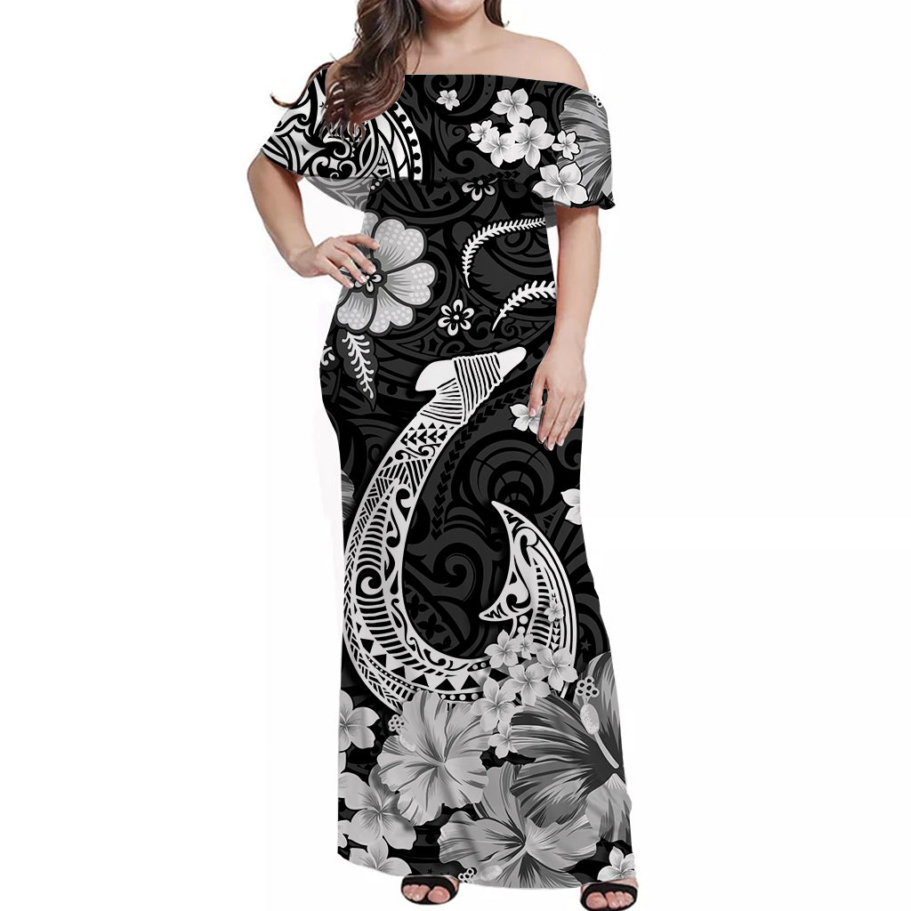 hawaii-off-shoulder-long-dress-polynesia-white-fish-hook