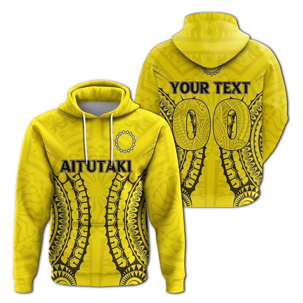 Custom Aitutaki Cook Islands Hoodie Tribal Pattern LT12 - Wonder Print Shop