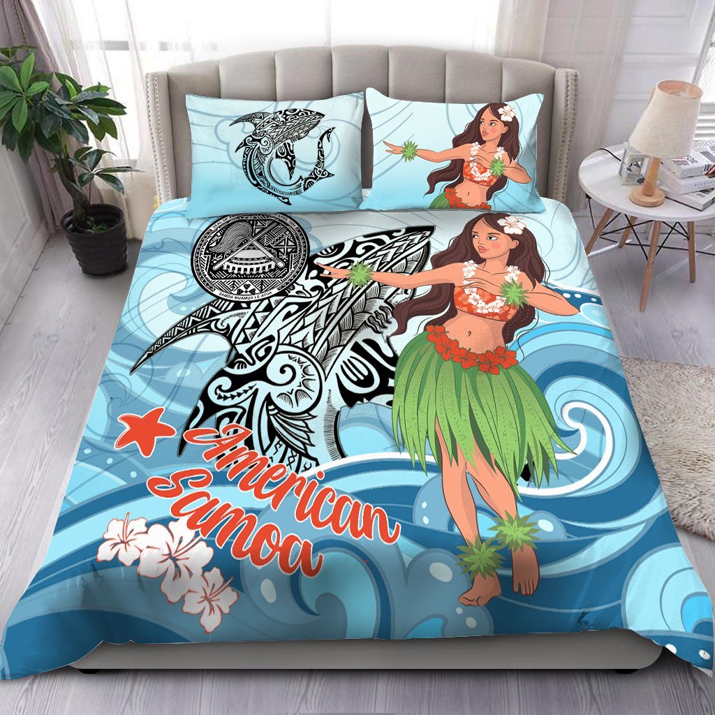 american-samoa-bedding-set-polynesian-girls-with-shark