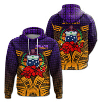 Samoa Hoodie Hibiscus With Tribal LT12 - Wonder Print Shop