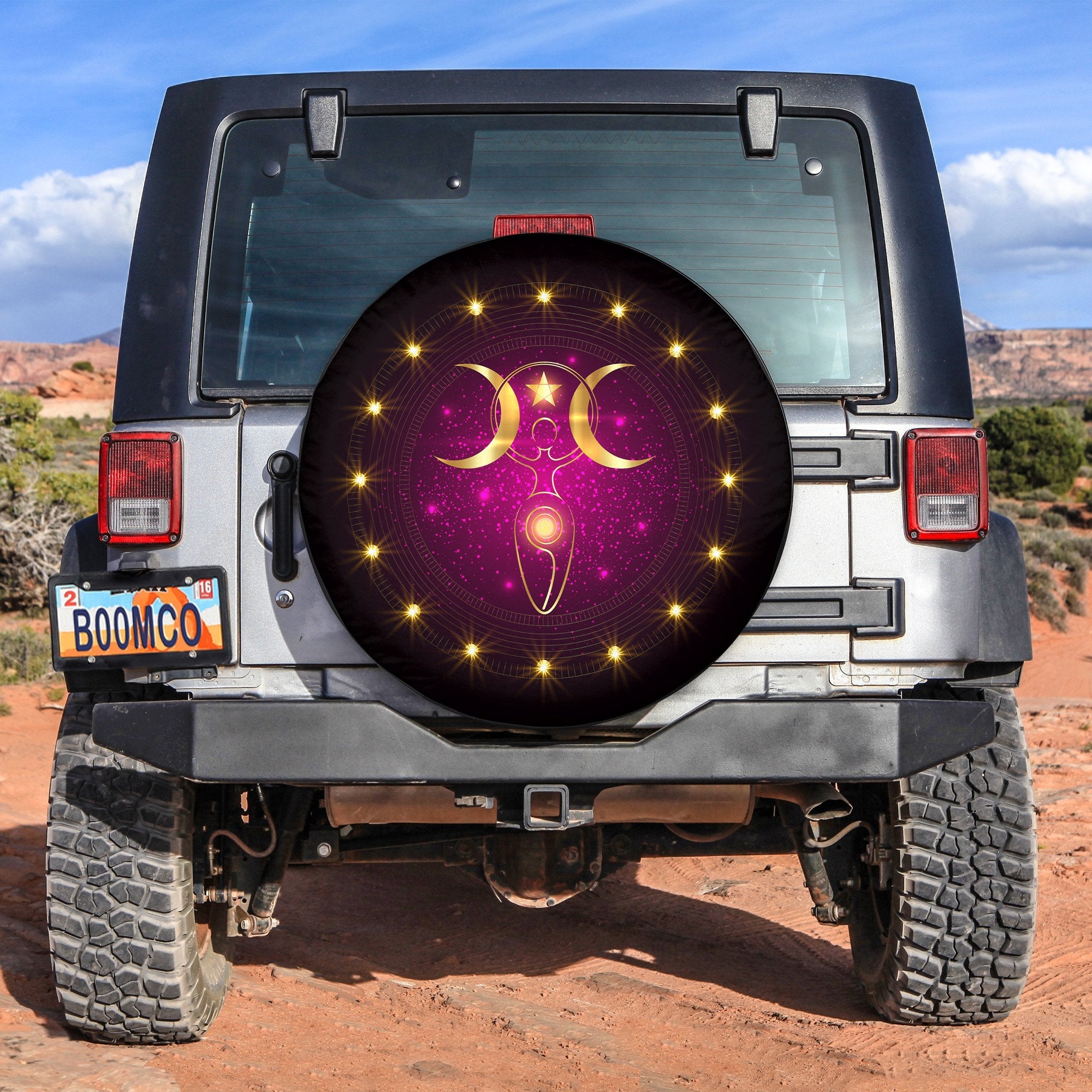 Celtic Triple Moon Wiccan Spare Tire Cover LT12 - Wonder Print Shop