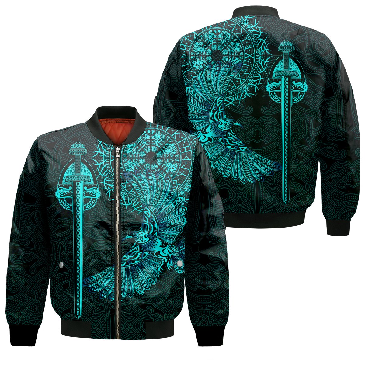 Viking Raven Tattoo Art Bomber Jacket LT12 - Wonder Print Shop
