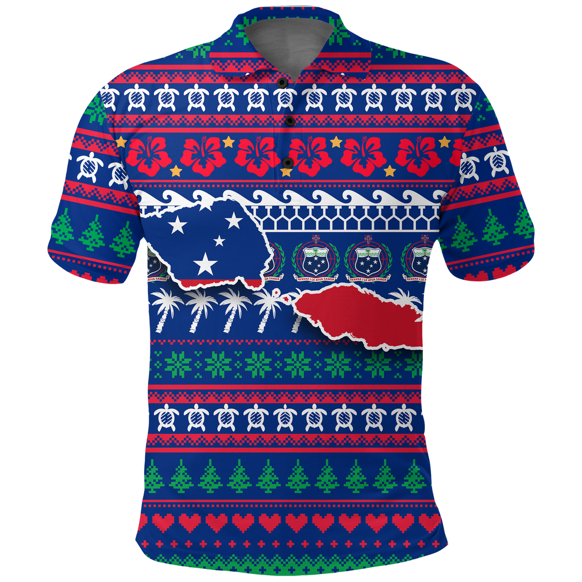 Samoa Polo Shirt Christmas Ugly Christmas LT12 - Wonder Print Shop