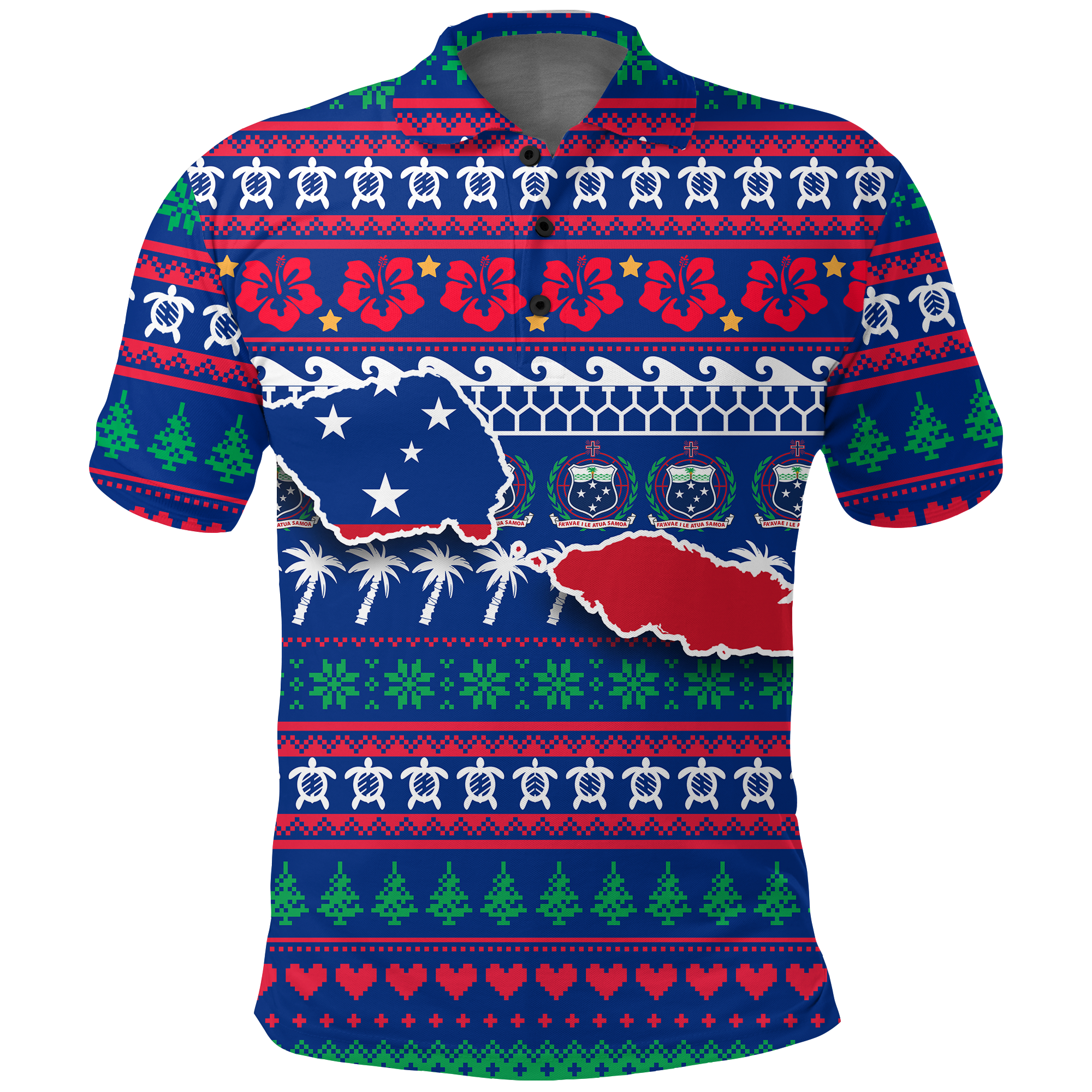 Samoa Polo Shirt Christmas Ugly Christmas LT12 - Wonder Print Shop