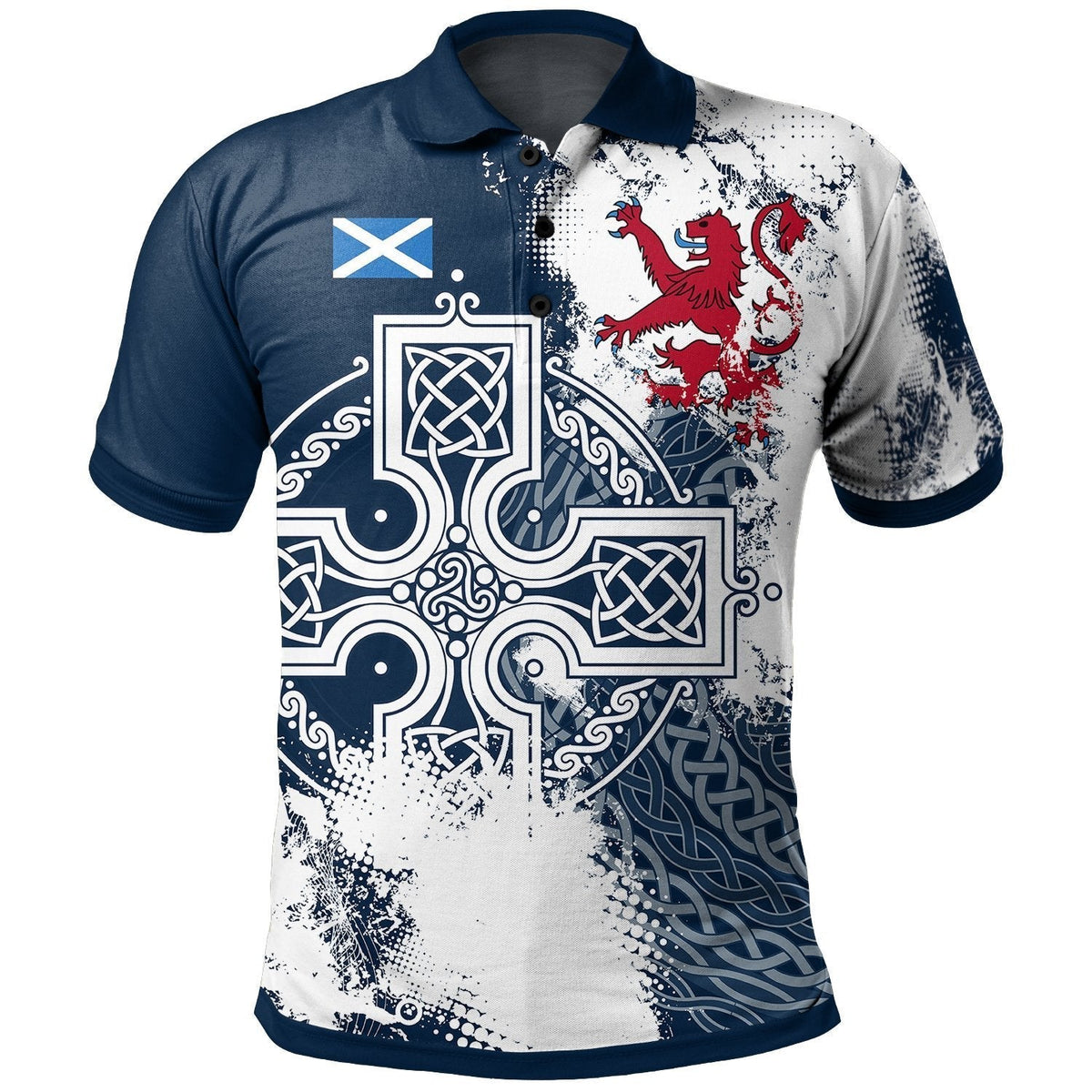 Scotland Polo Scottish Celtic Cross - Wonder Print Shop