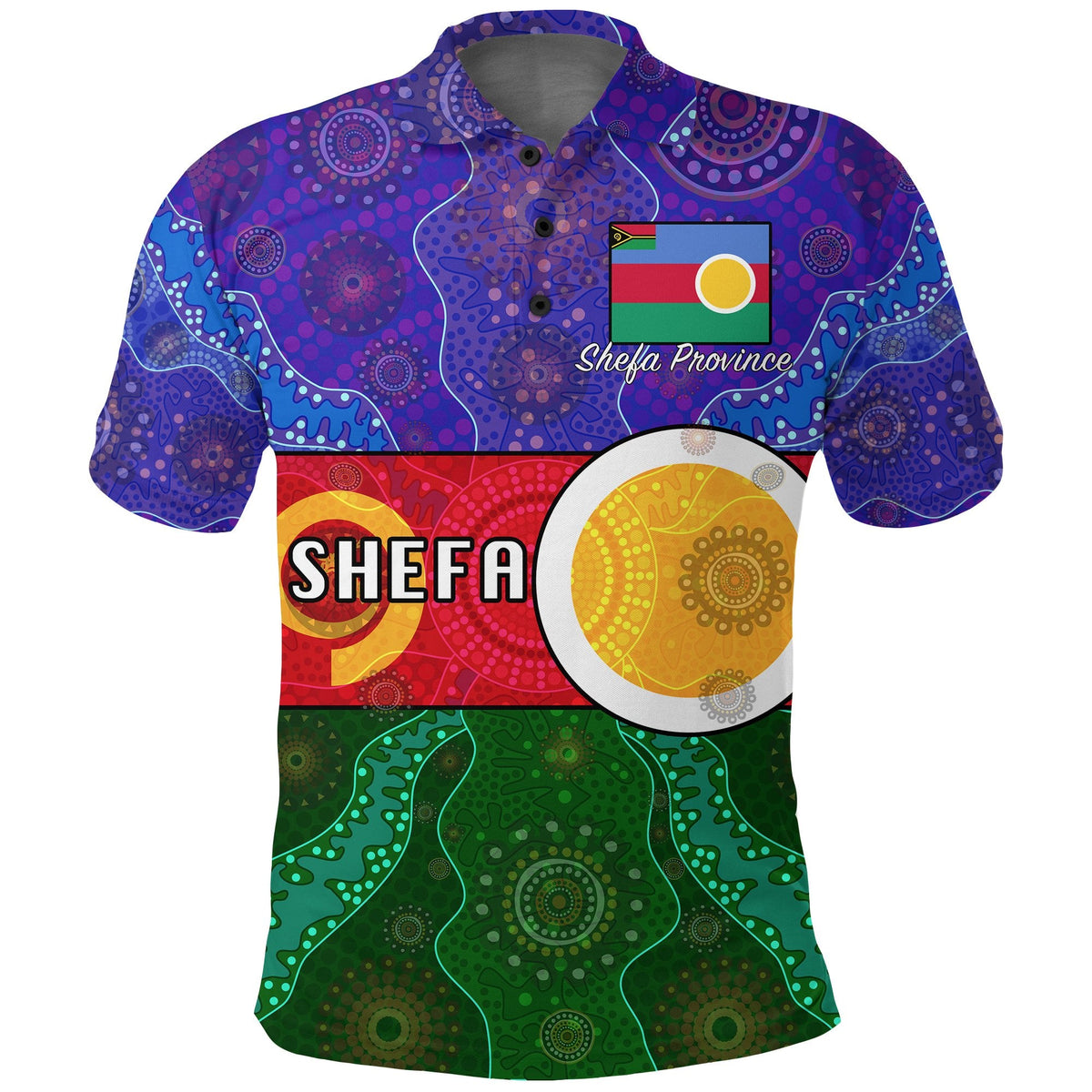 Custom Shefa Province Polo Shirt Aboriginal Patterns LT20 - Wonder Print Shop