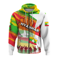 Myanmar Happy Independence Day Hoodie LT2 - Wonder Print Shop