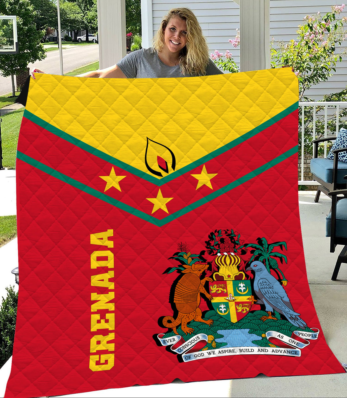 Grenada Quilt - Proud Grenadian LT12 - Wonder Print Shop