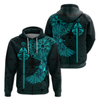 Viking Raven Tattoo Art Hoodie LT12 - Wonder Print Shop