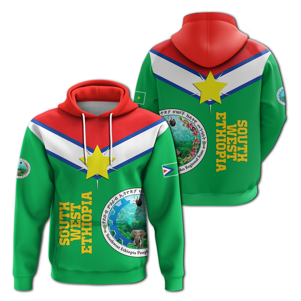 South West Ethiopia Pride Hoodie LT12 - Wonder Print Shop