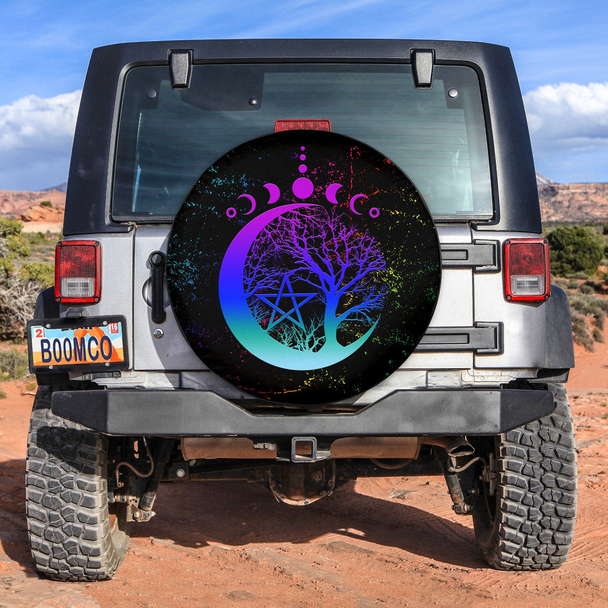 Celtic Tree of Life With Wicca Pentacle Spare Tire Cover LT12 - Wonder Print Shop