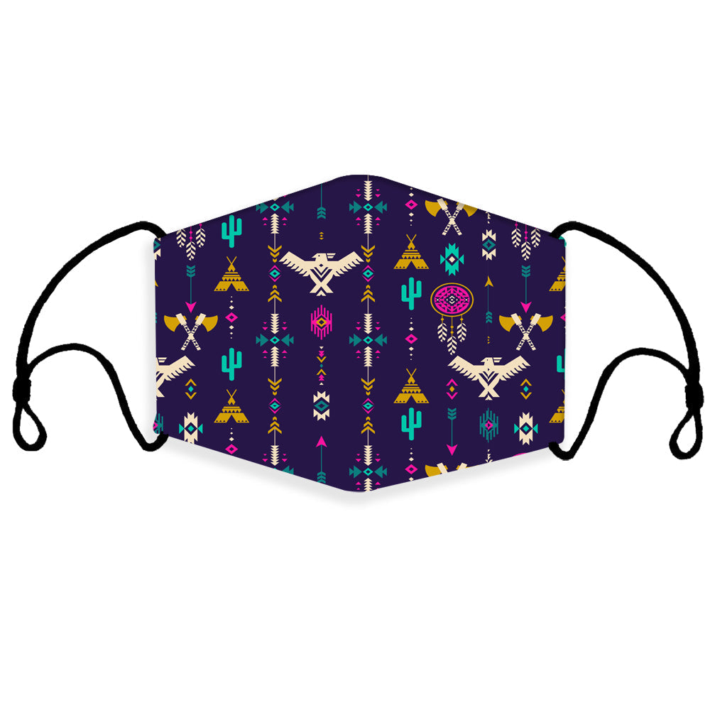 native-american-thunderbird-pattern-blue-3d-mask-with-1-filter