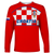 (Custom Personalised) Croatia Football 2022 Checkerboard Long Sleeve Shirt