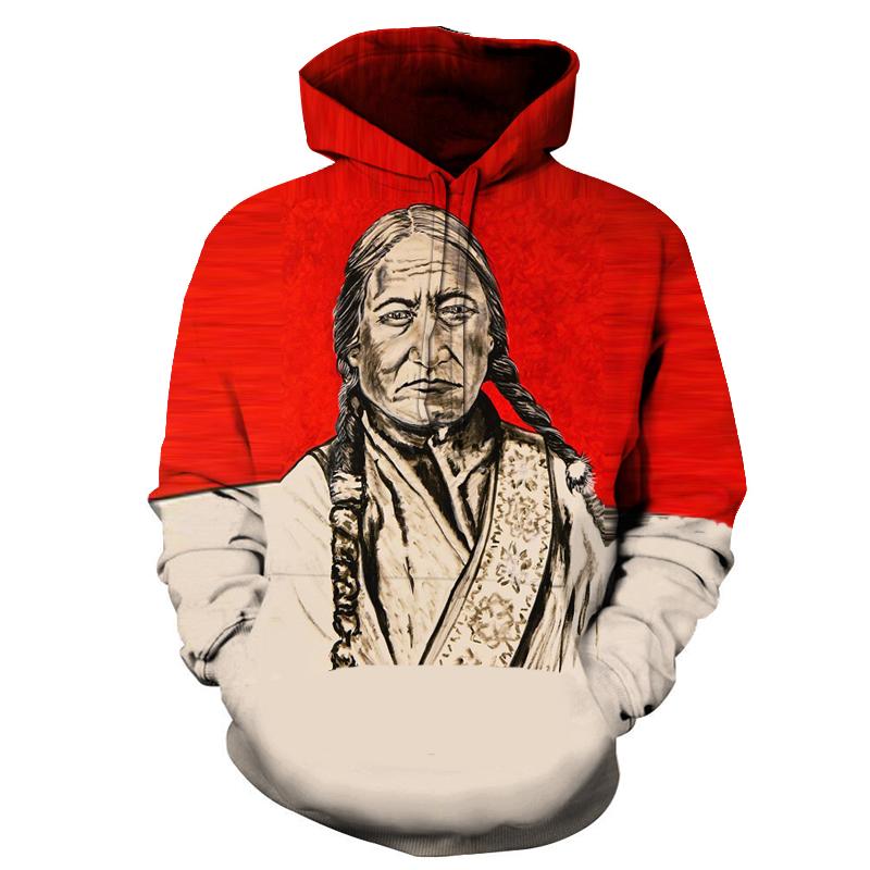 Red Chieft Native American All Over Hoodie LT10 - Wonder Print Shop