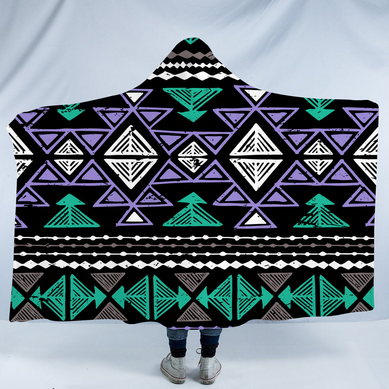 native-american-neon-color-tribal-hooded-blanket