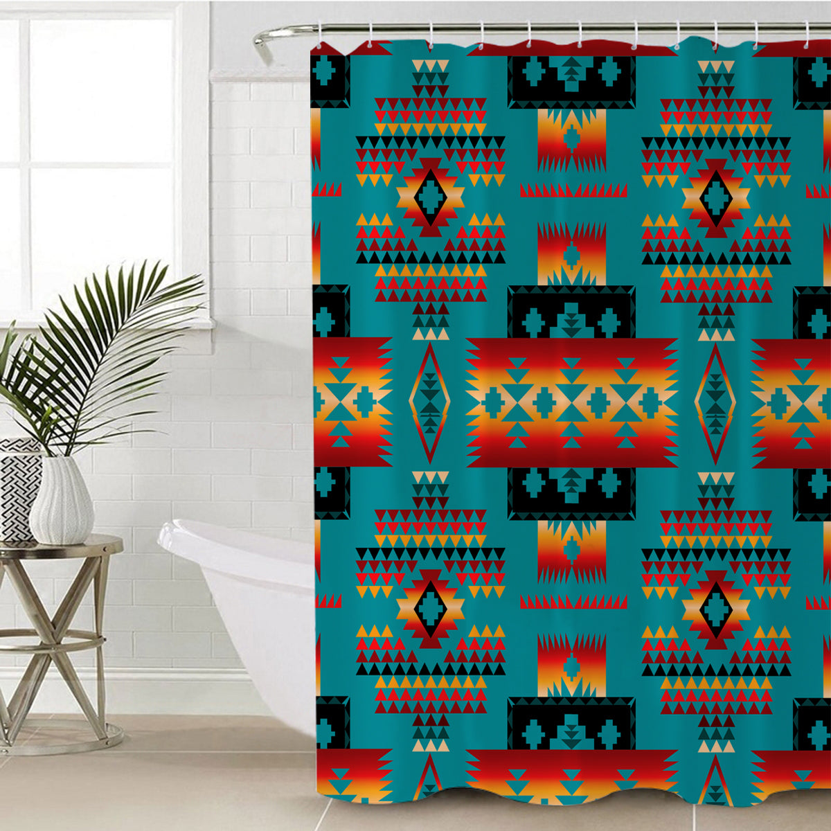 blue-native-tribes-pattern-native-american-shower-curtain