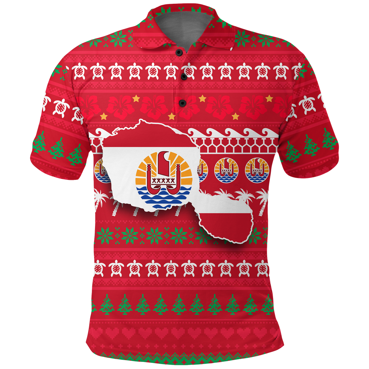 Tahiti Polo Shirt Christmas Ugly Christmas LT12 - Wonder Print Shop