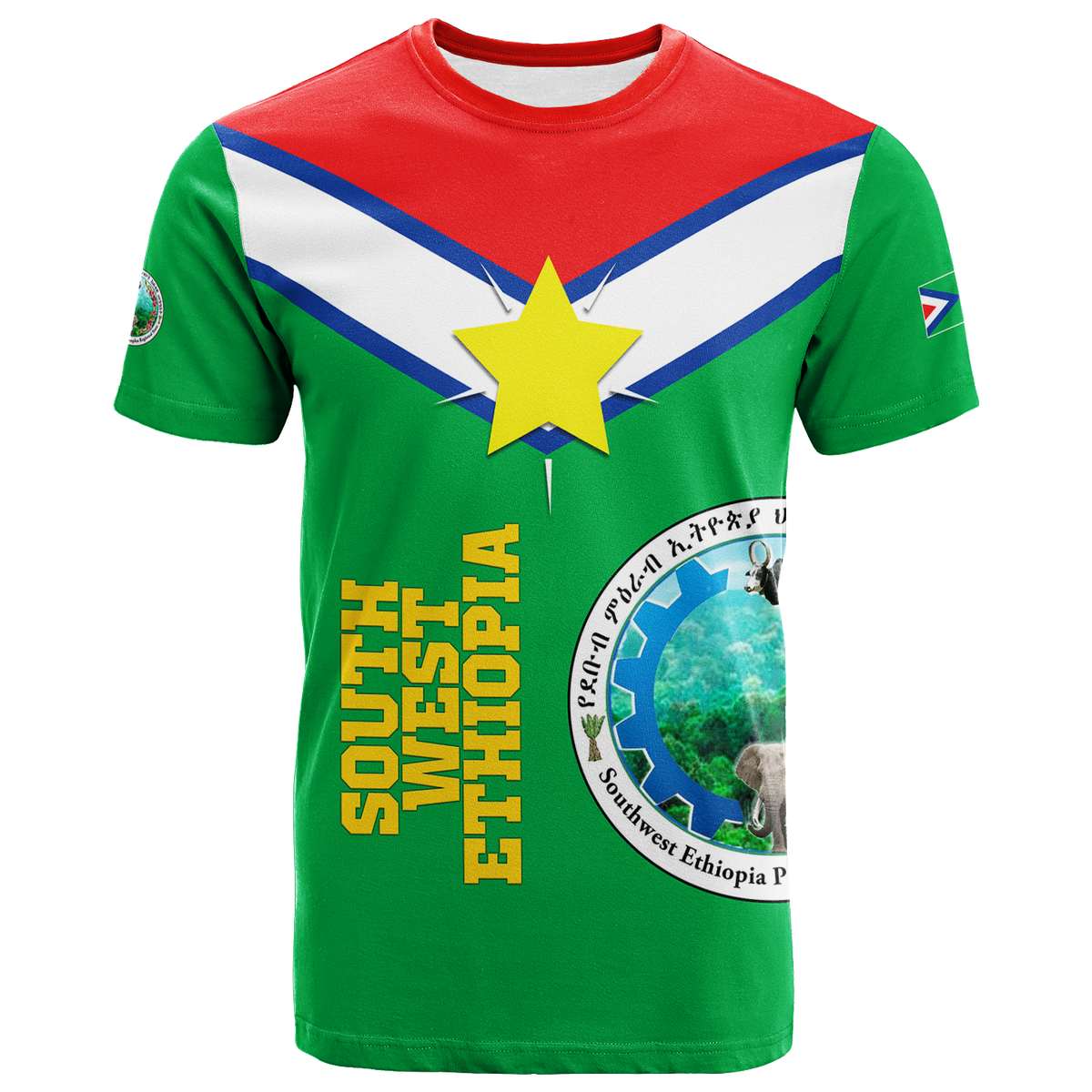 South West Ethiopia Pride T Shirt LT12 - Wonder Print Shop