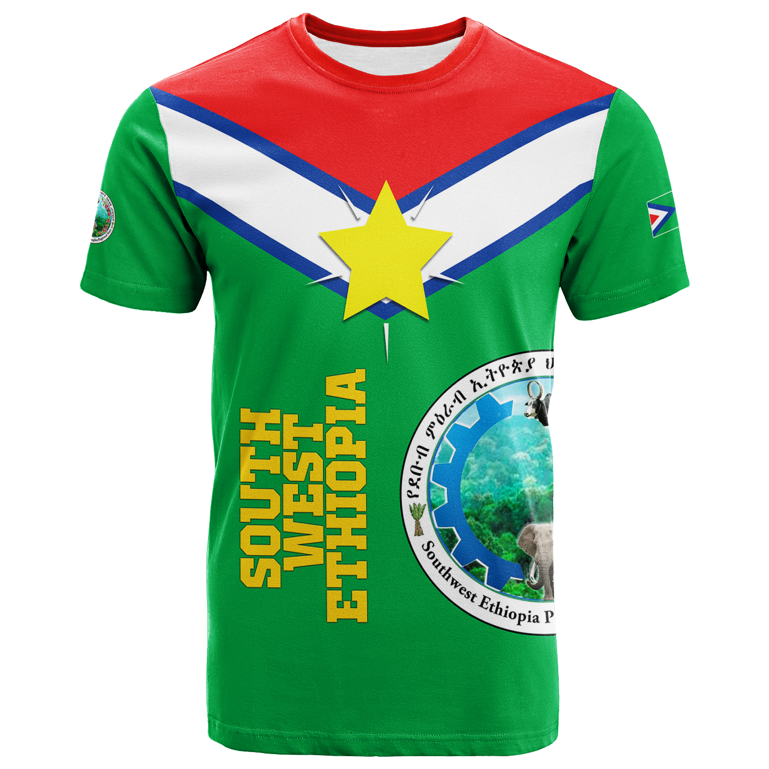 South West Ethiopia Pride T Shirt LT12 - Wonder Print Shop