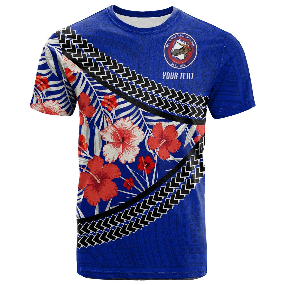 Custom Waianae High School T Shirt Hawaiian Hibiscus Flowers LT20 - Wonder Print Shop