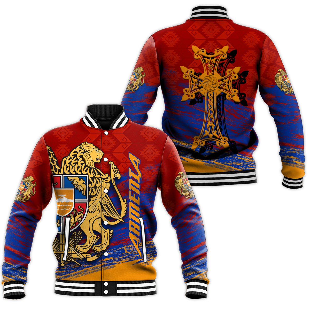 Armenia Khachkar Pride Baseball Jacket LT12 - Wonder Print Shop