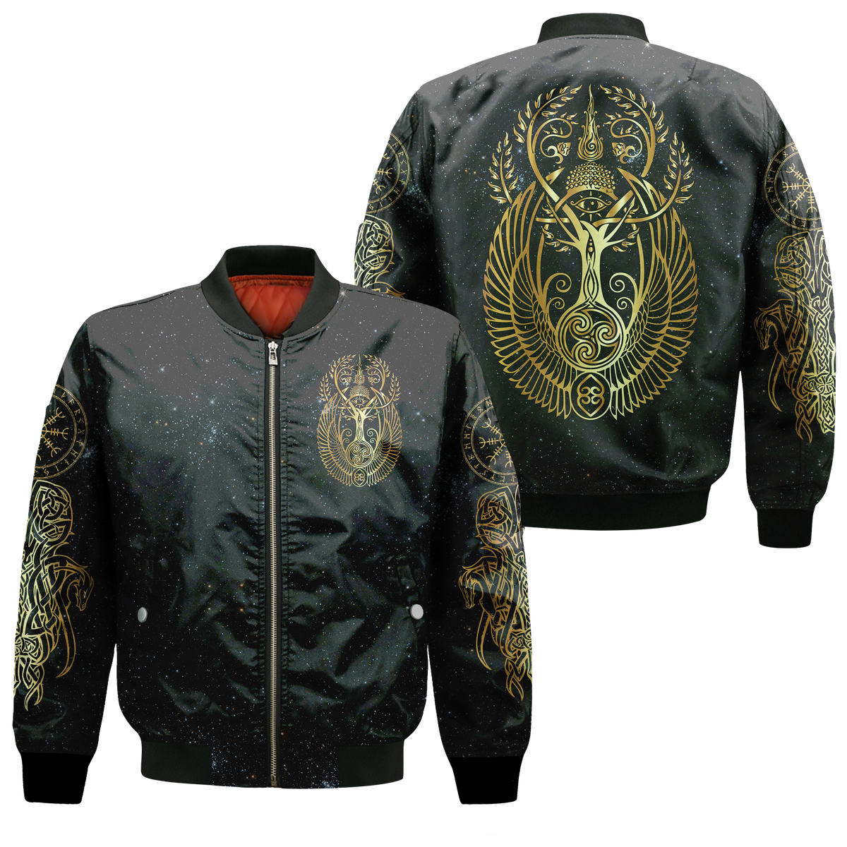 Viking Yggdrasil Tree Of Life Odin Bomber Jacket LT12 - Wonder Print Shop