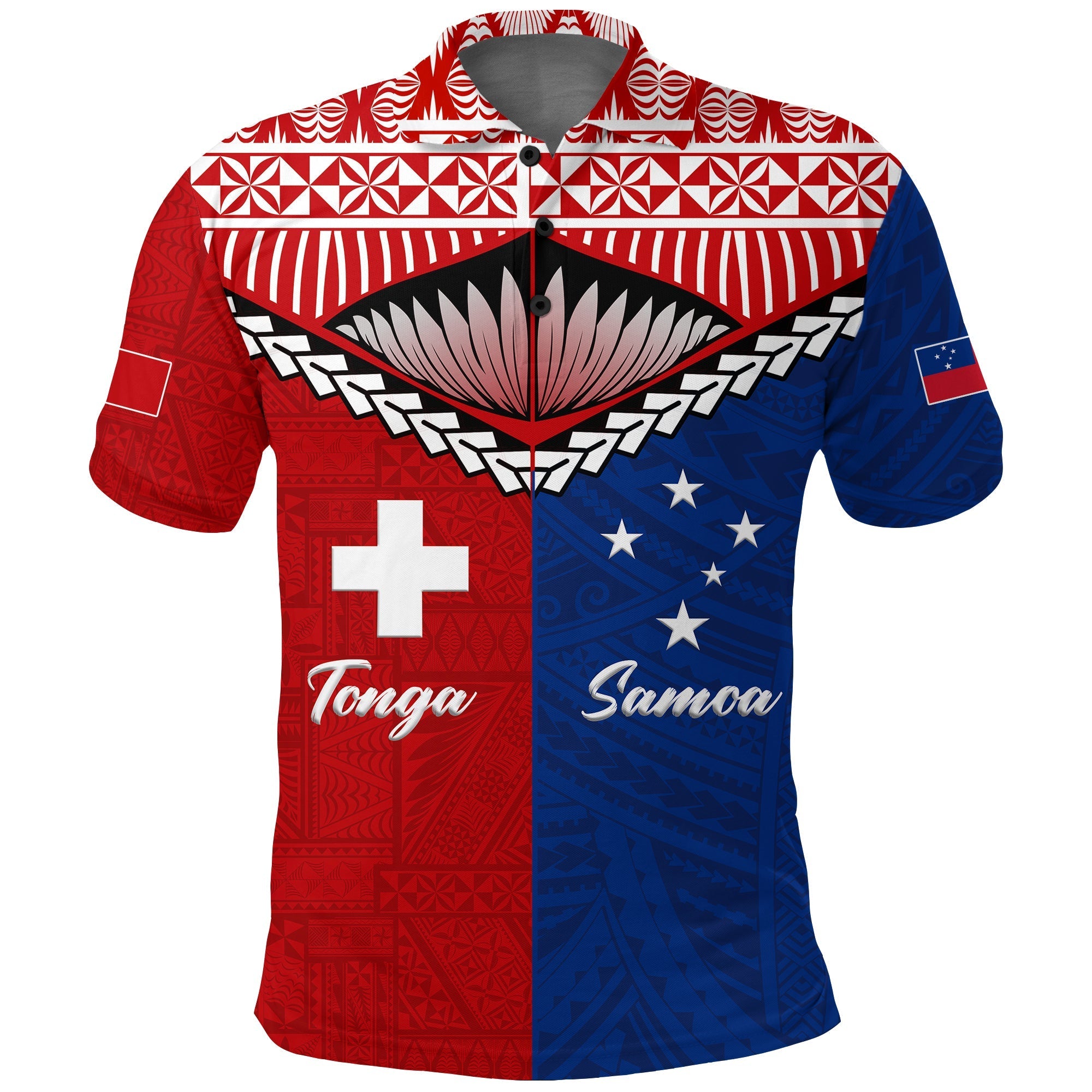 Tonga Combine Samoa Pride Polo Shirt LT12 - Wonder Print Shop