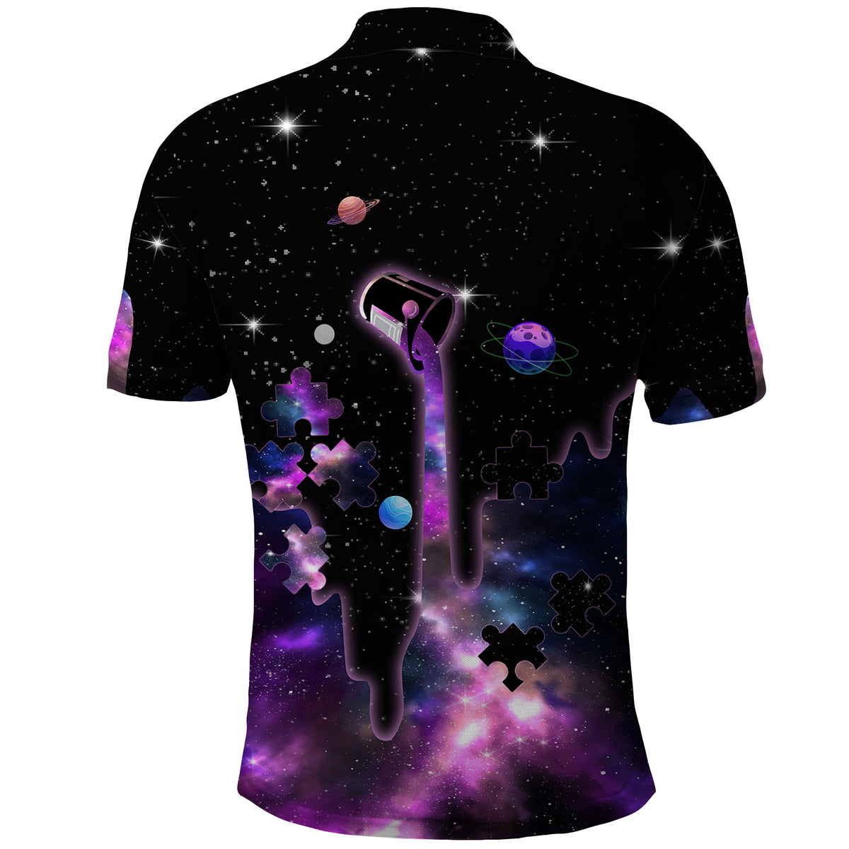 Autism Awareness Month Neurodiversity Galaxy Style Polo Shirt TS07 - Wonder Print Shop