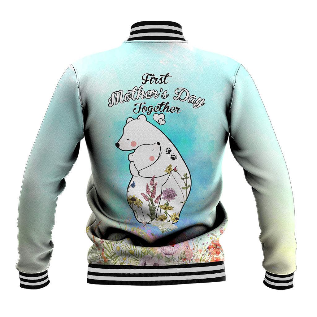 Mother's Day Mama Bear Mix Wild Flowers Baseball Jacket TS07 - Wonder Print Shop