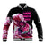 (Custom Personalised) Bass Fishing Pink Baseball Jacket LT9 - Wonder Print Shop