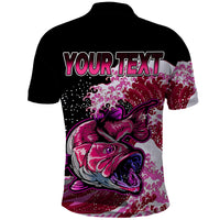 Custom Bass Fishing Pink Polo Shirt - Wonder Print Shop