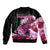 (Custom Personalised) Bass Fishing Pink Sleeve Zip Bomber Jacket - Wonder Print Shop