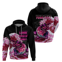 Custom Bass Fishing Hoodie Pink - Wonder Print Shop