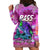 (Custom Personalised) Bass Fishing is Life Hook Sport Largemouth Pink Hoodie Dress - Wonder Print Shop