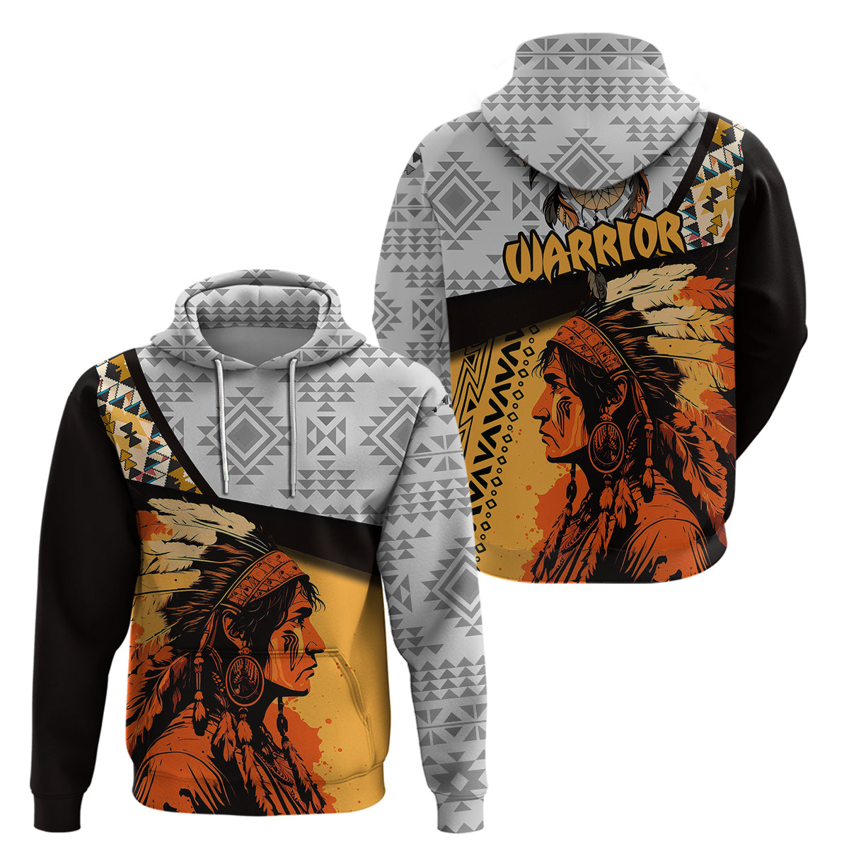 Native American Warrior Arrow Dreamcatcher African Pattern Hoodie - Wonder Print Shop