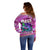 (Custom Personalised) Bass Fishing is Life Hook Sport Largemouth Pink Off Shoulder Sweater - Wonder Print Shop
