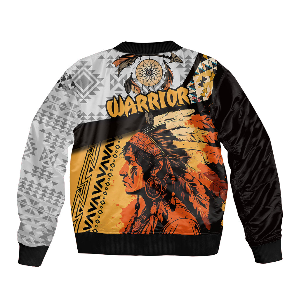 Native American Warrior Arrow Dreamcatcher African Pattern Bomber Jacket - Wonder Print Shop