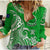 (Custom Personalised) Rarotonga Cook Islands Polynesian Turtle Art Women Casual Shirt - Wonder Print Shop