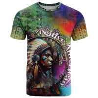 Native American Indian Chief Man Headdress T Shirt - Wonder Print Shop