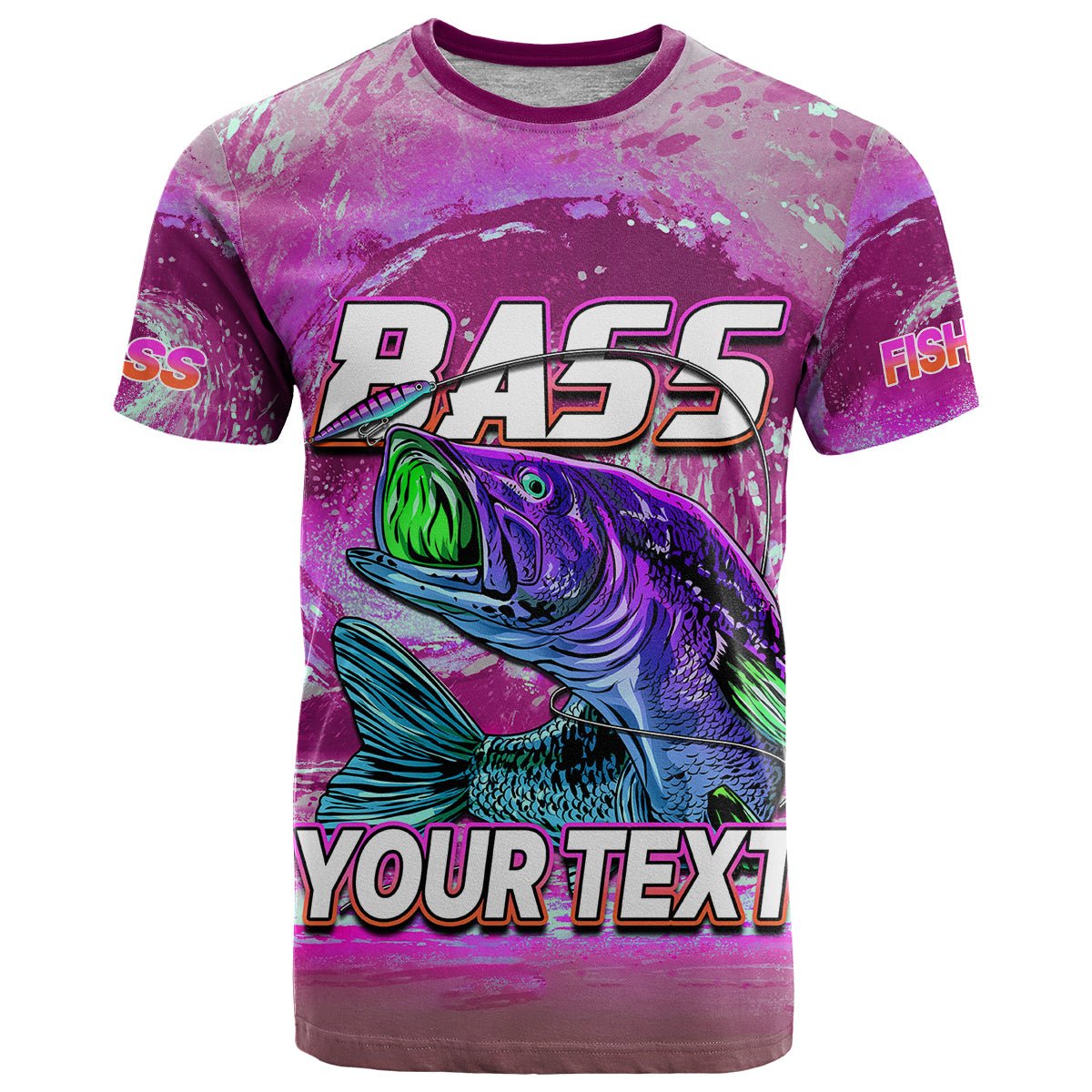 Custom Bass Fishing is Life Hook Sport Largemouth Pink T Shirt - Wonder Print Shop