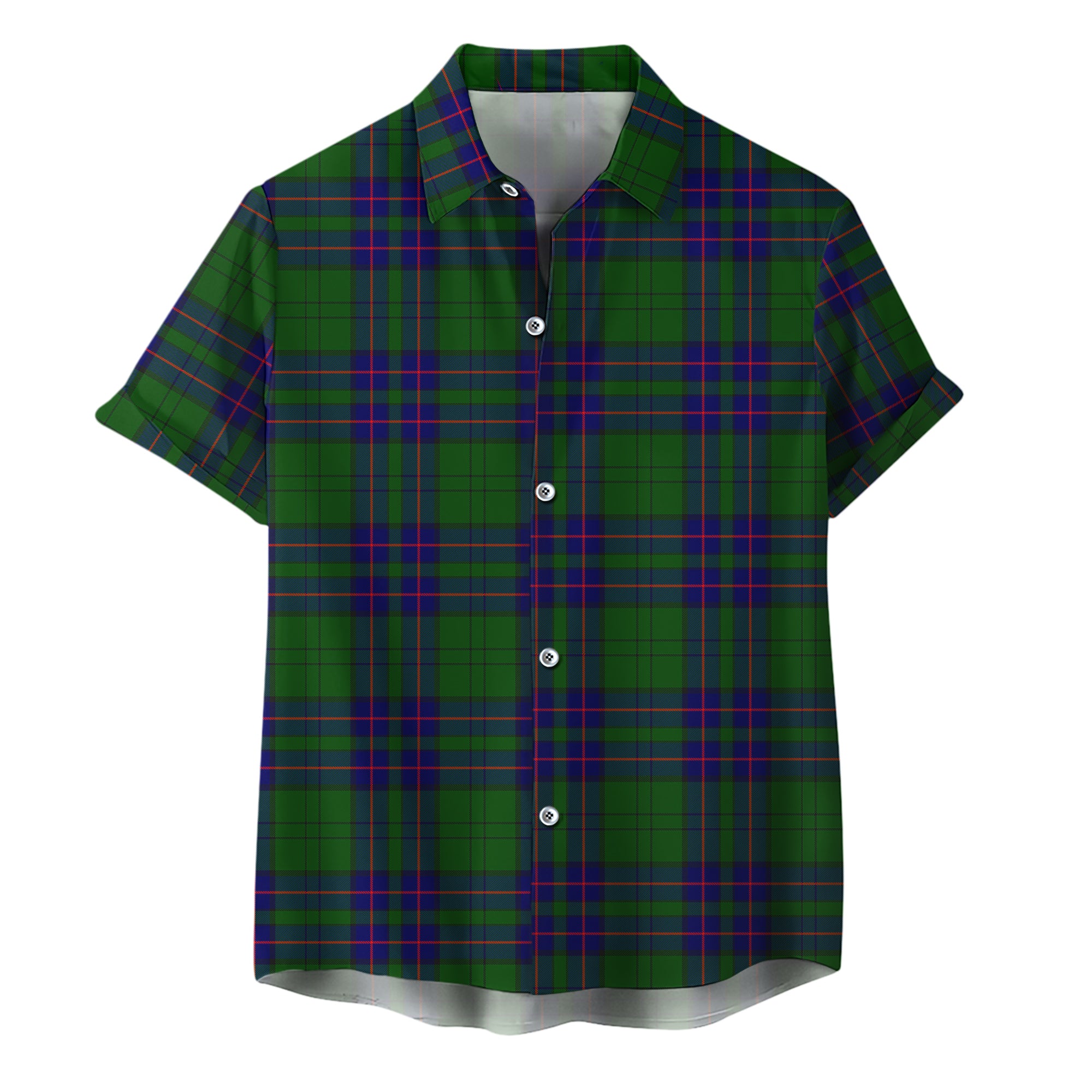 scottish-lockhart-modern-clan-tartan-hawaiian-shirt