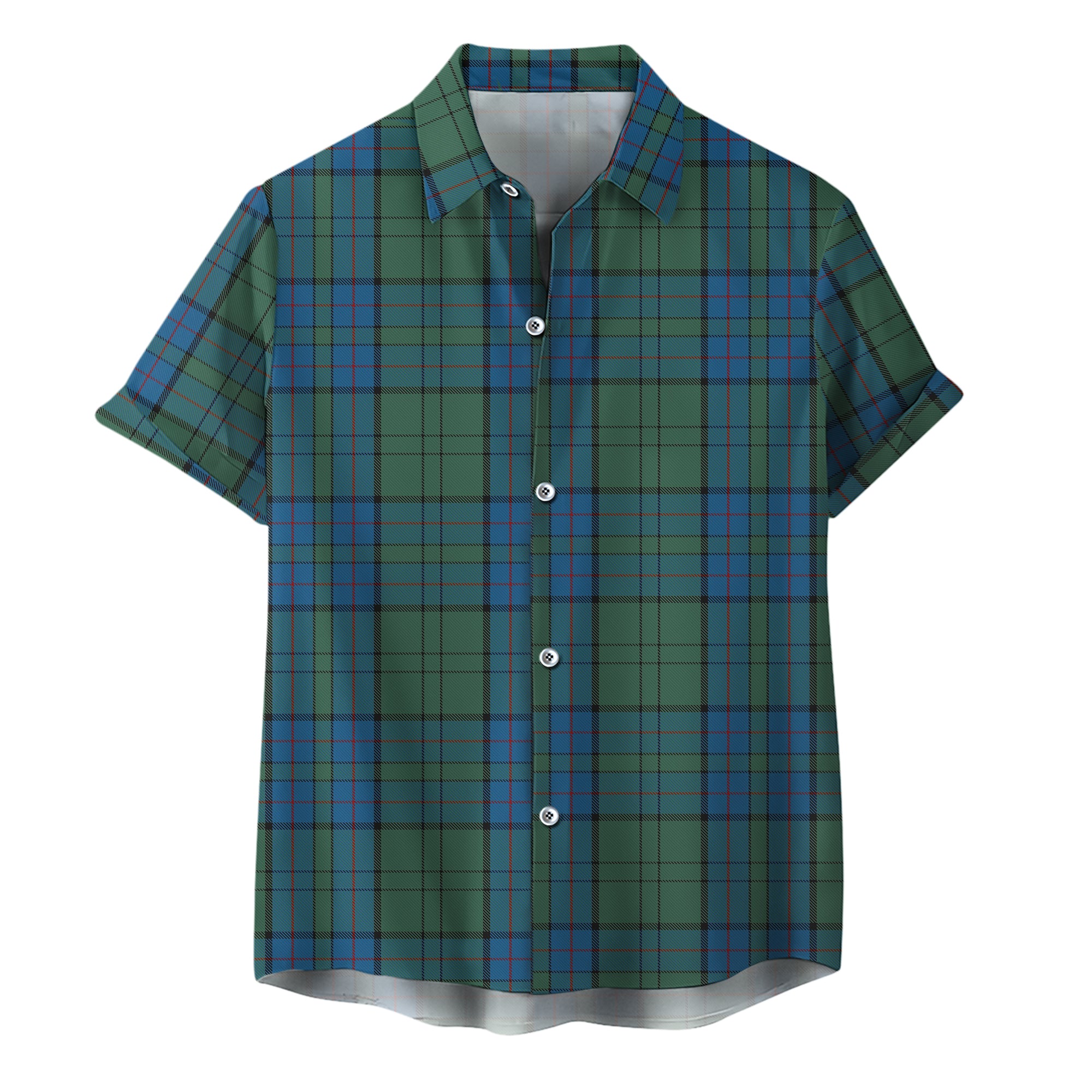 scottish-lockhart-clan-tartan-hawaiian-shirt