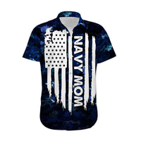 Mother's Day - Navy Mom Camo Style Mom's Love Is Stronger Than Waves Hawaiian Shirt TS07 - Wonder Print Shop