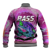 (Custom Personalised) Bass Fishing is Life Hook Sport Largemouth Pink Baseball Jacket LT9 - Wonder Print Shop