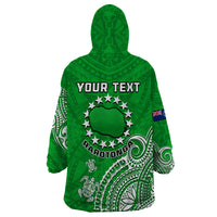 (Custom Personalised) Rarotonga Cook Islands Polynesian Turtle Art Wearable Blanket Hoodie - Wonder Print Shop