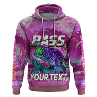 Custom Bass Fishing is Life Hoodie Hook Sport Largemouth Pink - Wonder Print Shop