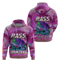 Custom Bass Fishing is Life Hoodie Hook Sport Largemouth Pink - Wonder Print Shop