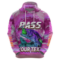 Custom Bass Fishing is Life Hoodie Hook Sport Largemouth Pink - Wonder Print Shop